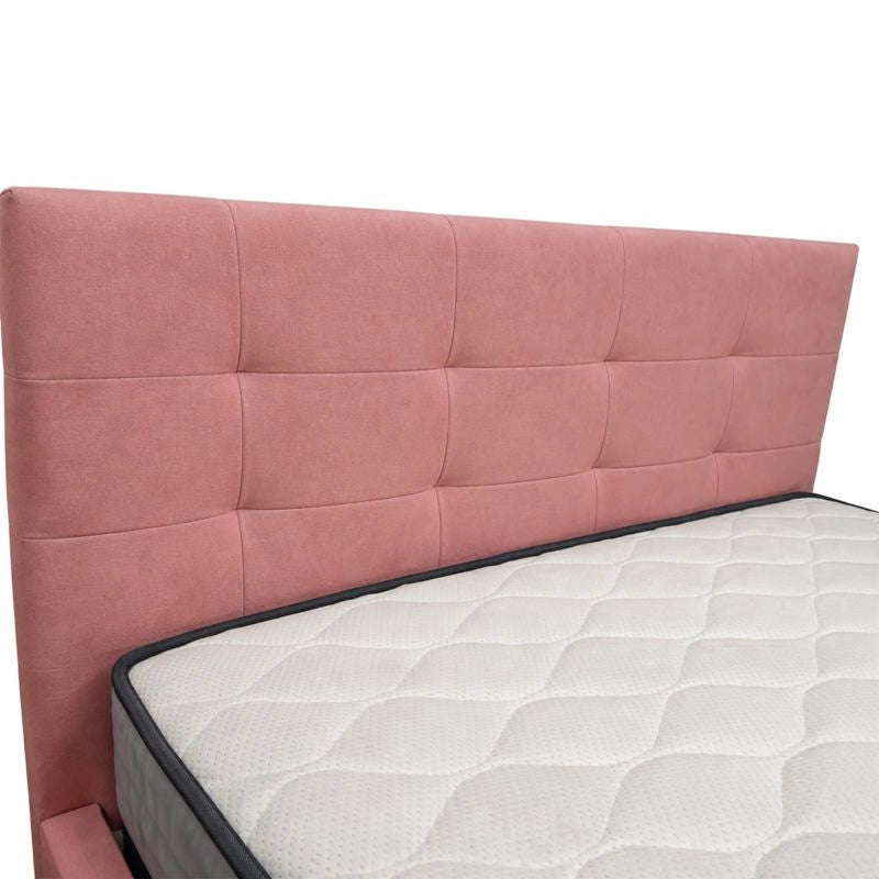 Letto contenitore singolo 80x190 cm con rete ortopedica a doghe, tessuto Enjoy, made in Italy - 19 Flamingo