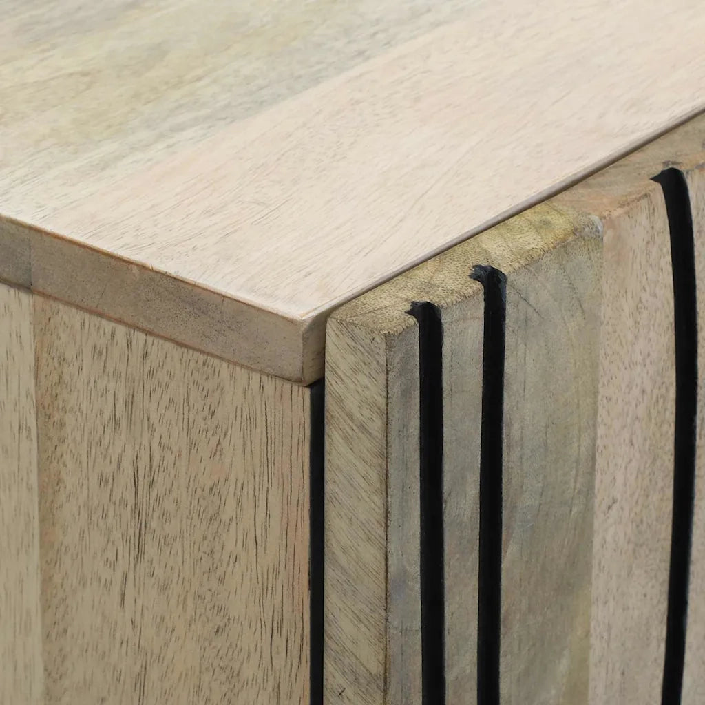 Credenza Bianco 60 x 33,5 x 75 cm Legno di mango massello 4017974