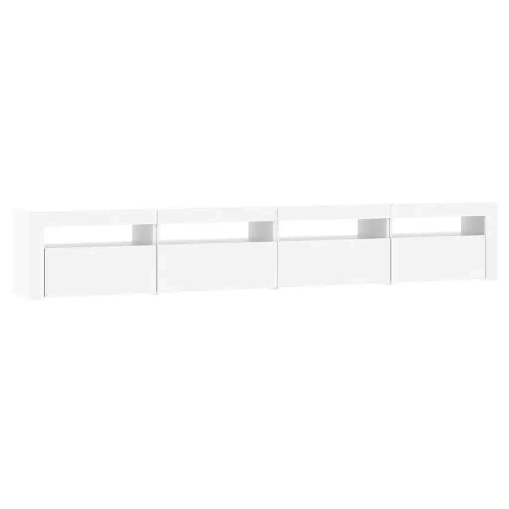Mobile Porta TV con Luci LED-Mobile per TV-Credenza TV Bianco 240x35x40 cm