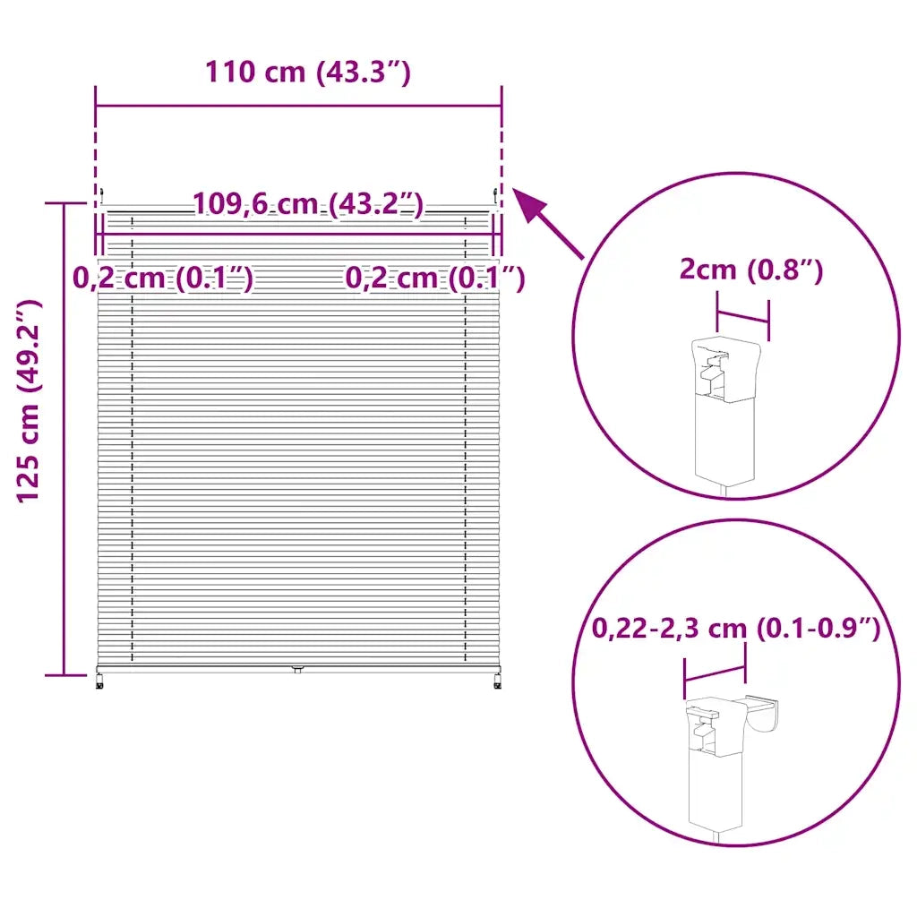 Tenda Plissettata | Tenda pliss¨¨ 110x125cm Crema
