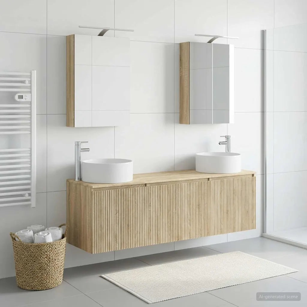 Set di Armadi da Bagno 5 pz Rovere Sonoma Legno ingegnerizzato 3406553