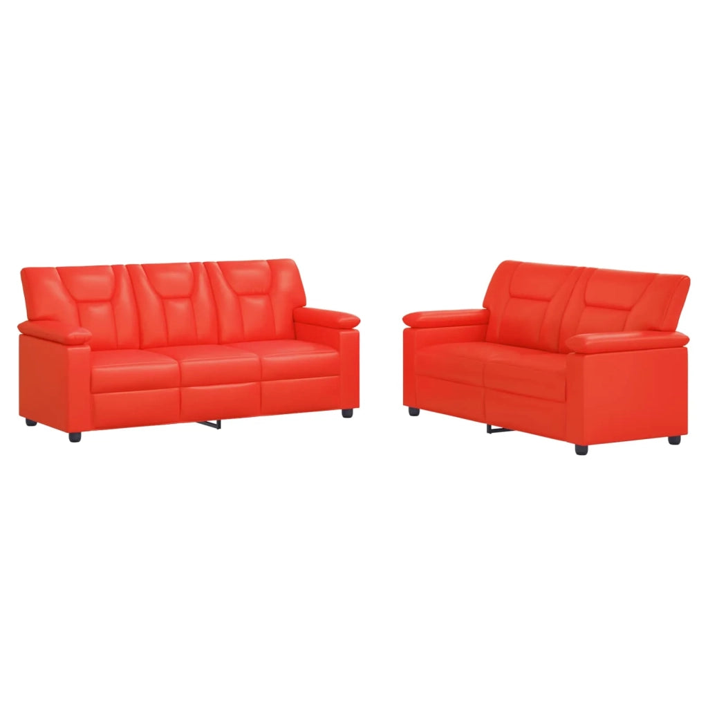 Set di divani 2 pcs Rosso Similpelle 3430571