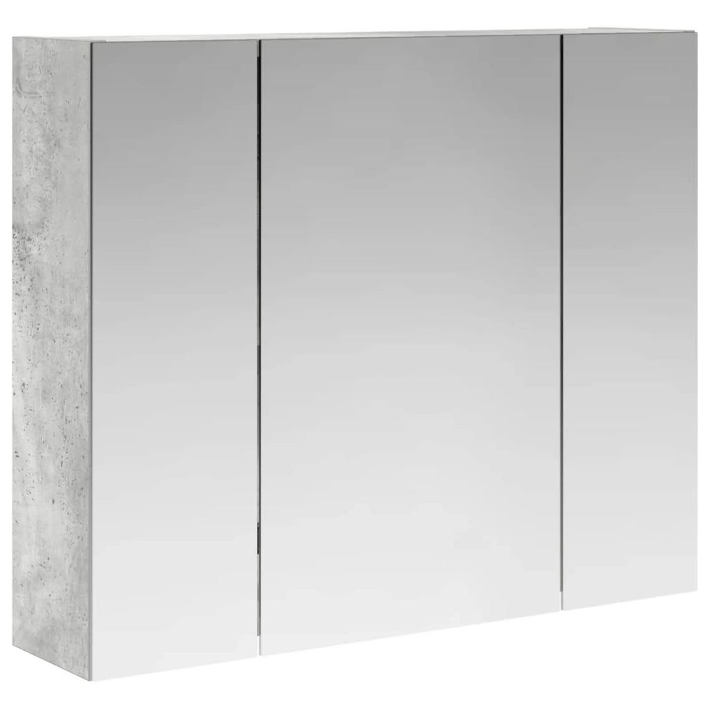 Mobiletto per specchio da bagno Grigio cemento 889074