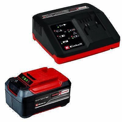 Einhell 4512114 Power X-Change Starter Kit Batteria 18V 5.2 Ah Litio e Caricabatteria Rapido 4A colore Nero Rosso