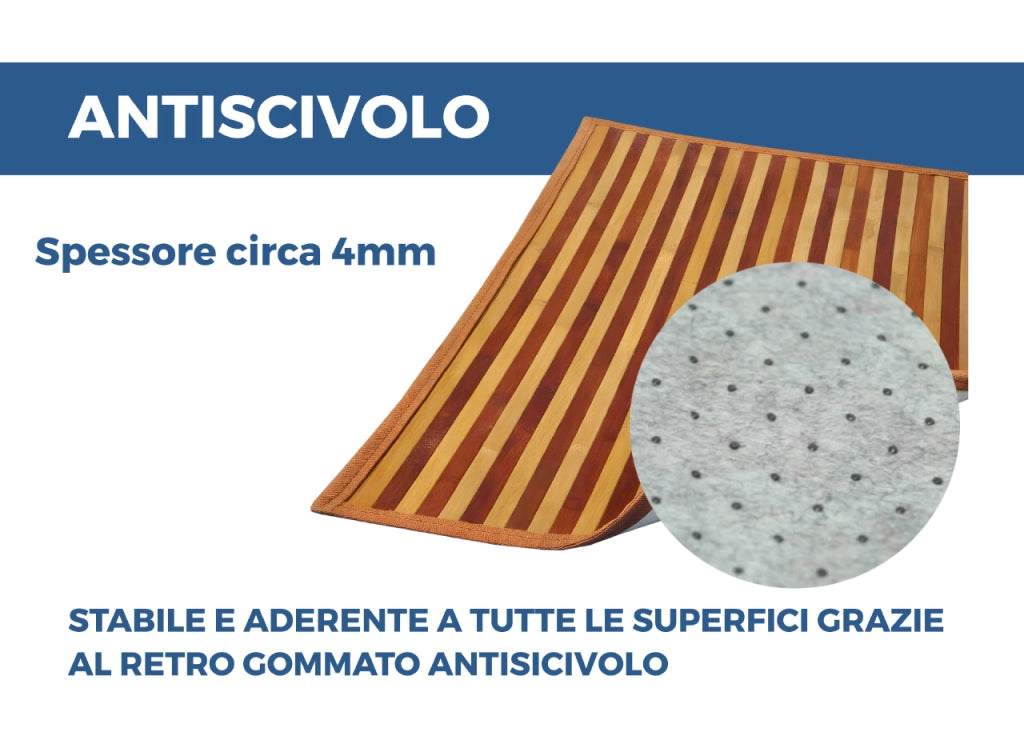 Tappeto Bamboo Degradè In Varie Colorazioni - 50x230 cm - Verde