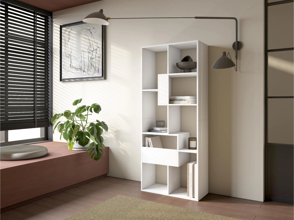 Libreria scaffale, 162x67x31cm, Per libri, Bianco RF4125