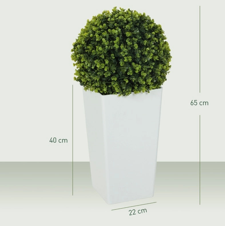 Set di 2 sfere di eucalipto artificiali 65 cm in plastica verde UV per ingresso