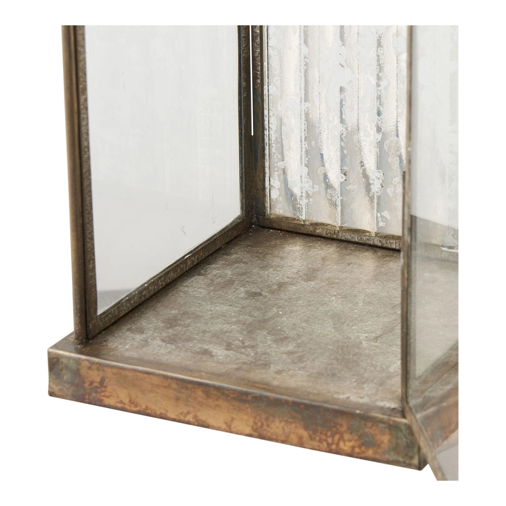 Lanterna Herslev, Ottone, Vetro, 12x12x49 cm