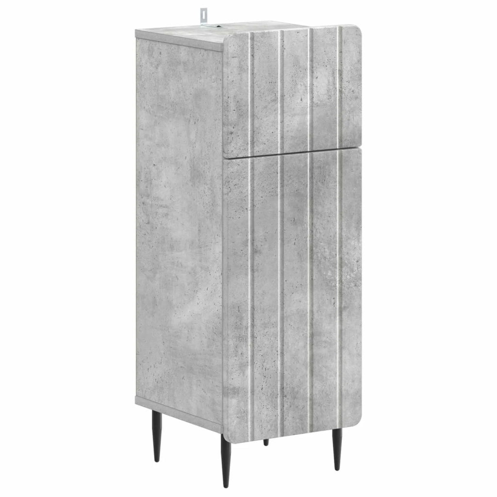 Mobiletto da Bagno ZWOLLE Grigio Cemento 30 x 31 x 79,5 cm 896388