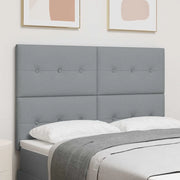 Testiera LED con strisce LED Grigio chiaro 160 cm Tessuto 3338436