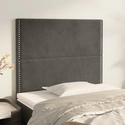 Testiera-Testata Decorativa Grigio Scuro 90x5x118/128 cm Velluto 815614