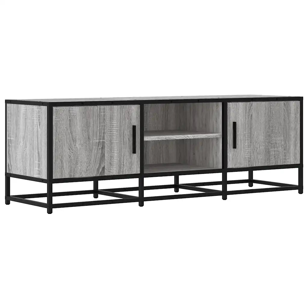 Mobile TV-Credenza TV-Console TV Grigio Sonoma 120x35x41cm Legno Multistrato e Metallo