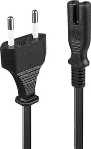 Cavo di rete IEC C7 - nero - 2 metri