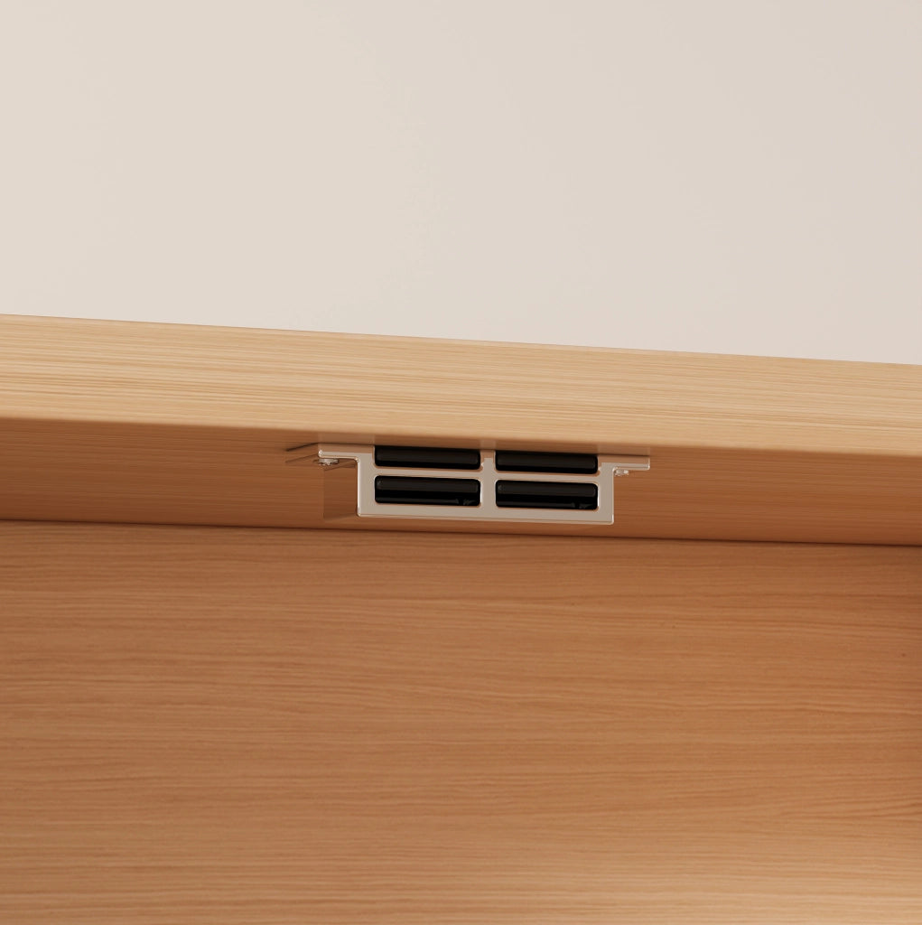 Scrivania girevole con colonna in MDF, bianco naturale, 180 cm