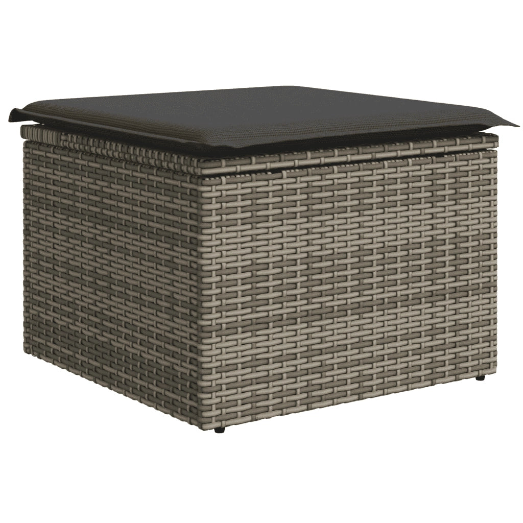 Set Divano da Giardino 6 pz con Cuscini Grigio in Polyrattan 3251657