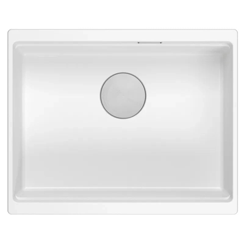 Lavello In Granito Logan 100 White Tappo oro
