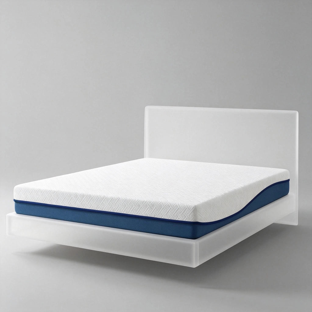 Materasso 90 × 190 cm con 4 cm di schiuma memory gel e schiuma al tè verde 20 cm rivestimento sfoderabile lavabile