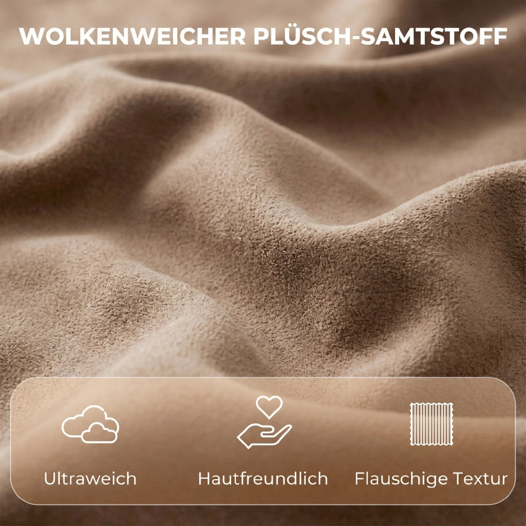 Poltrona Relax Massaggiante Girevole ¨C Zephmum ¨C Tessuto Velluto Grigio Khaki