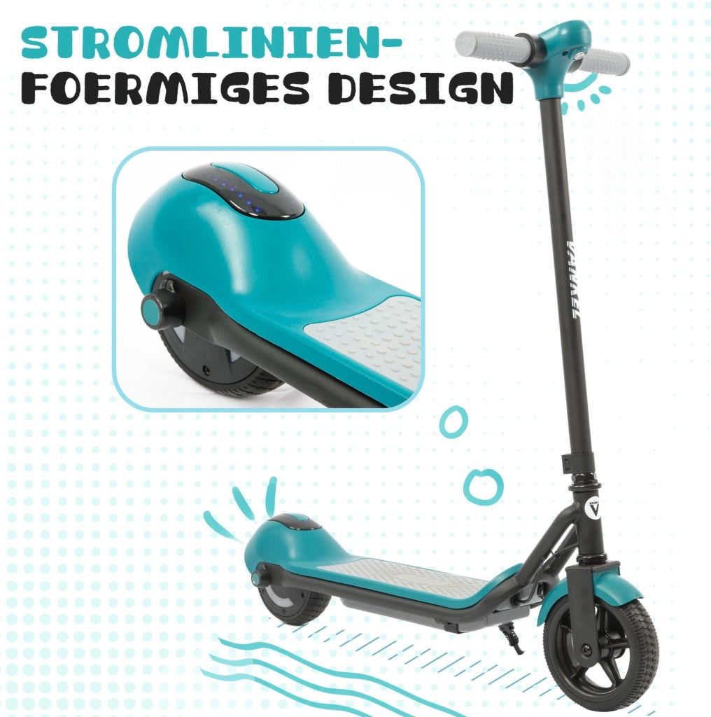 Monopattino elettrico per bambini 14 km/h in ferro e plastica verde, Bluetooth, da 6 anni