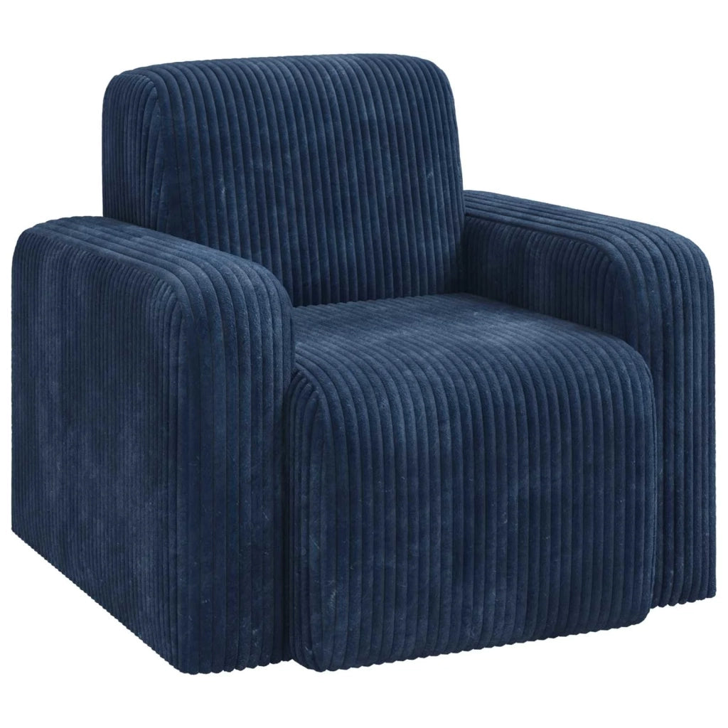 Poltrona-Divano Sedia Blu navy corduroy
