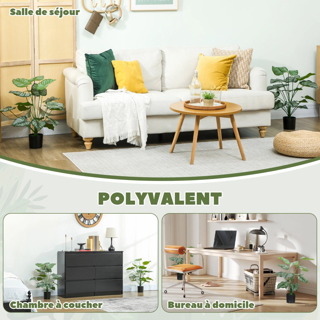 Pianta Artificiale da Interno 65cm ¨C Xylo ¨C Set 2 Pezzi con Vaso Plastica Verde