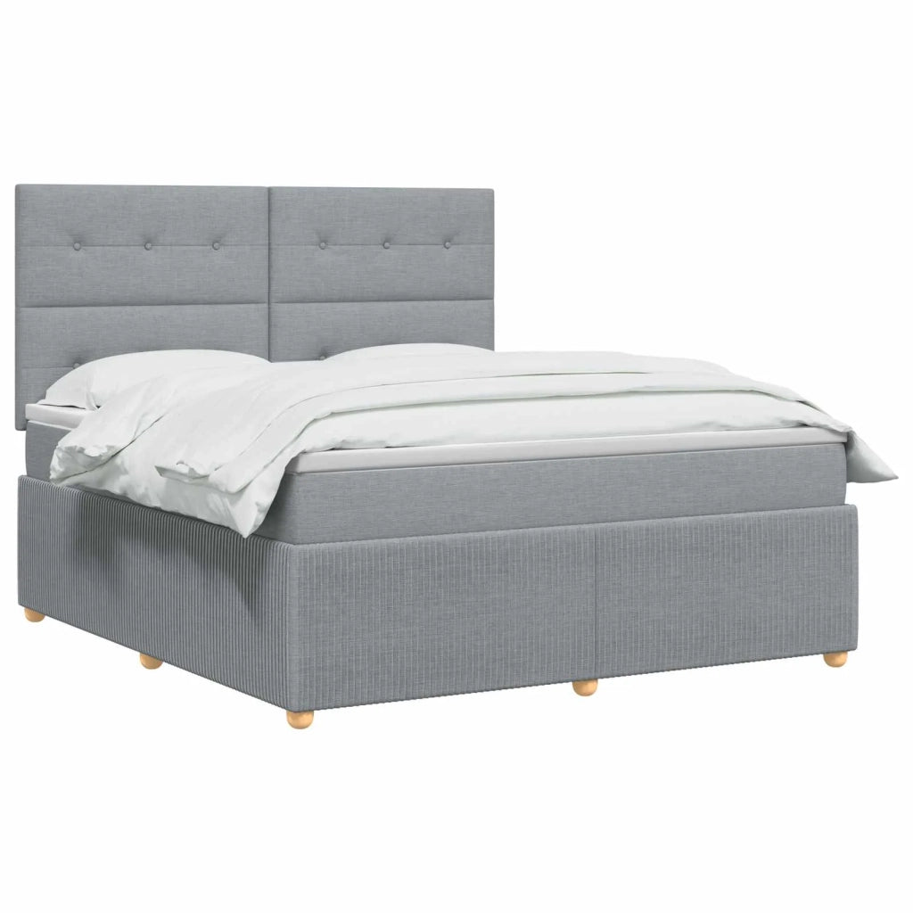 Letto box spring con materasso Grigio Chiaro 180 x 200 cm 3454452