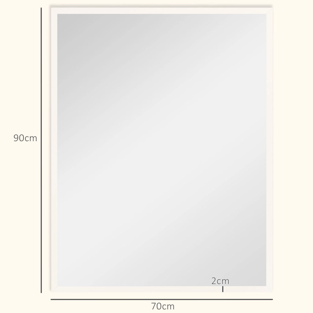 Specchio da Bagno Rettangolare 70x90 cm ¨C Minimal ¨C Bianco