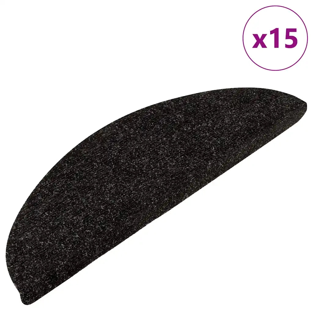 Tappeti Autoadesivi per Scale 15 pz | Gradini per Scale 56x17x3 cm Antracite