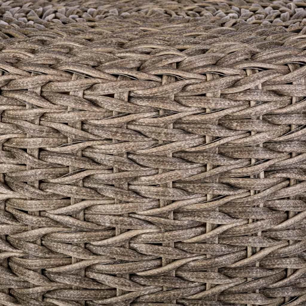 Sgabello in polyrattan grigio d40x48h