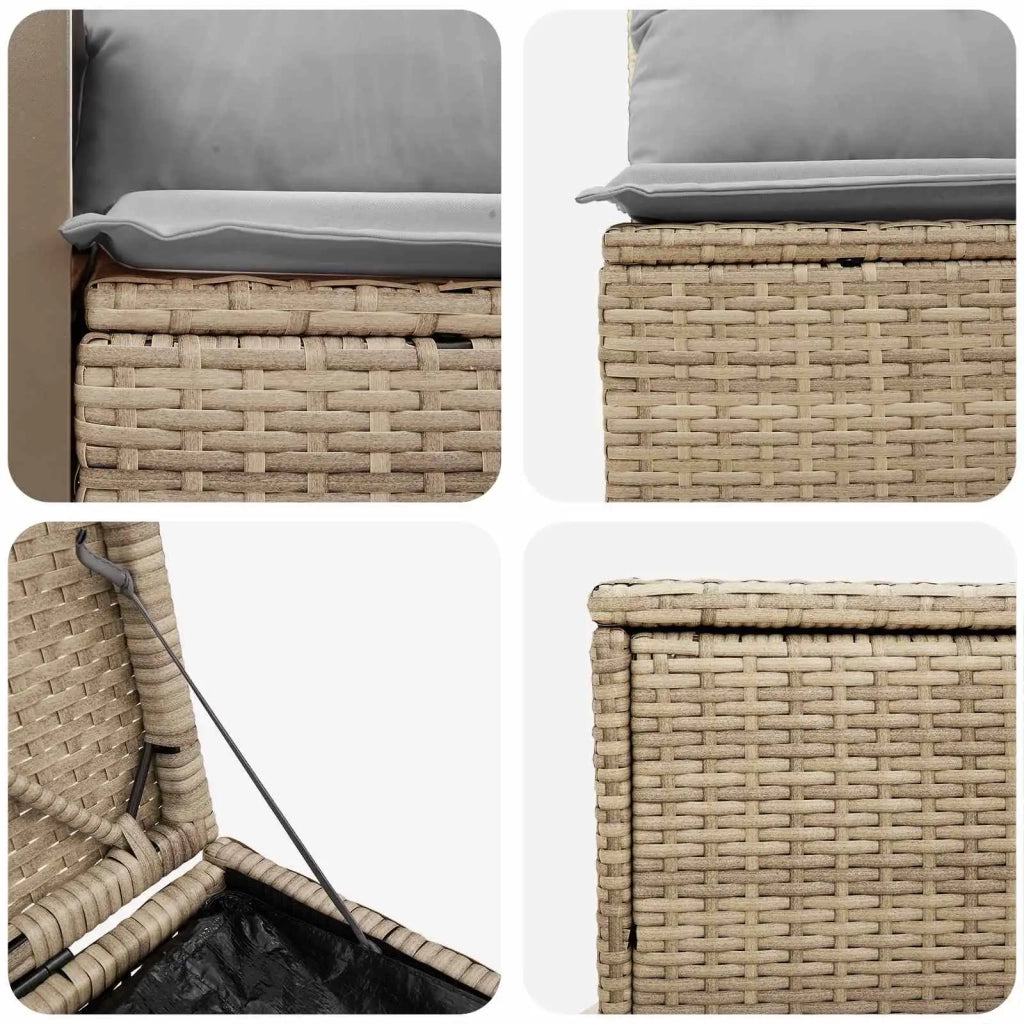 Set di divani 7 pz Beige e Grigio Chiaro 3448893