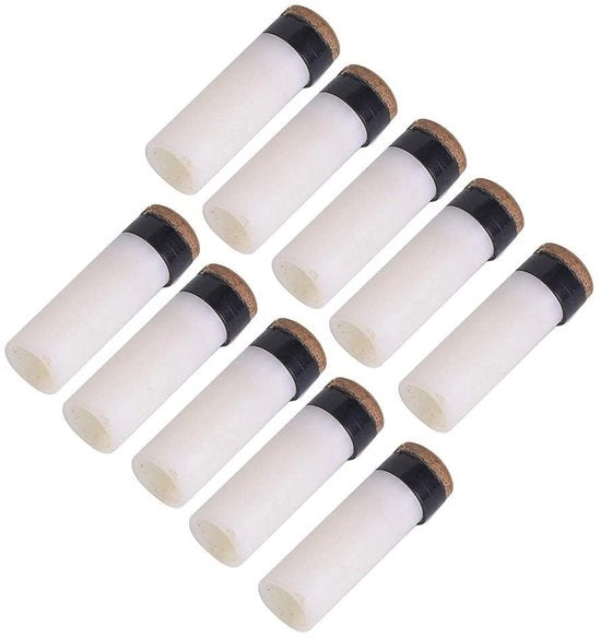 Billette di Biliardo 10 Stuks - Vite di Rimpiazzo - Materiale Kunststof/Leer - Vite a Viti - Dimensioni Variabili 10mm/11mm/12mm/13mm - Materiale di Alta Qualità - Vite per Cue