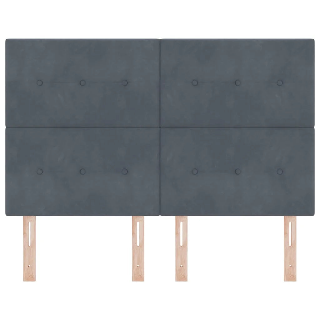 Testiera | Testata LED con strisce LED Grigio 160 cm Velluto