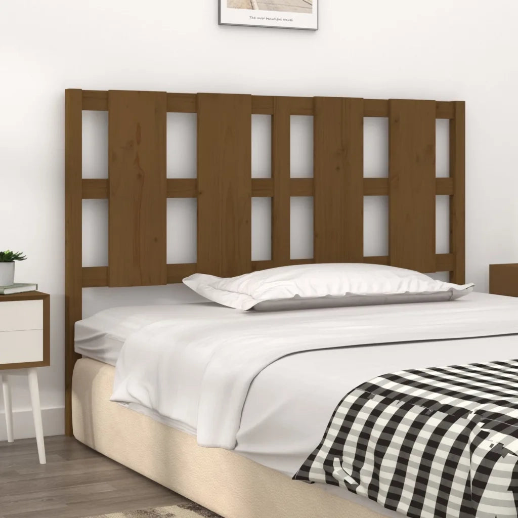 Testiera per Letto-Testata-Testiera Decorativa ambra 125,5x4x100 cm Legno Massello di Pino 648465