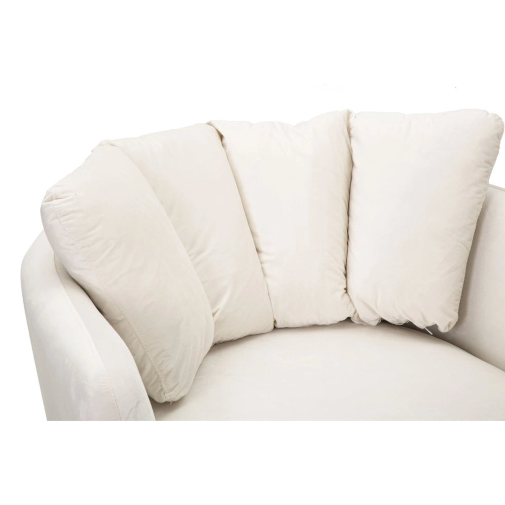 Poltrona VKH324, Beige, Legno, 88x77x74 cm