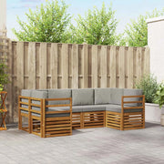 Set divano sezionale con cuscino 6 pcs Grigio Naturale e Chiaro 3375351