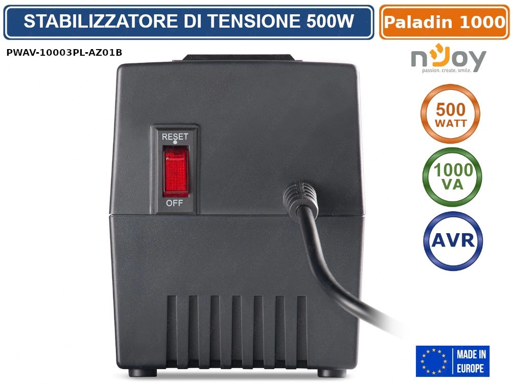 STABILIZZATORE DI TENSIONE 1000VA 500 WATT AVR RJ11 IN/OUT