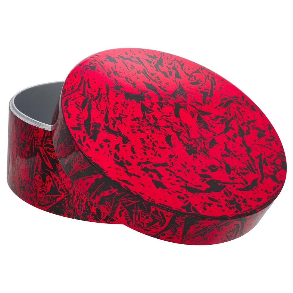 Scatola in ceramica rossa 25x25x13h