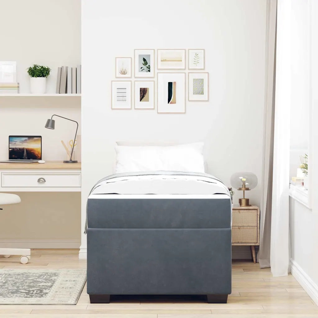 Struttura del letto Grigio scuro 80 x 200 cm Tessuto 3399255