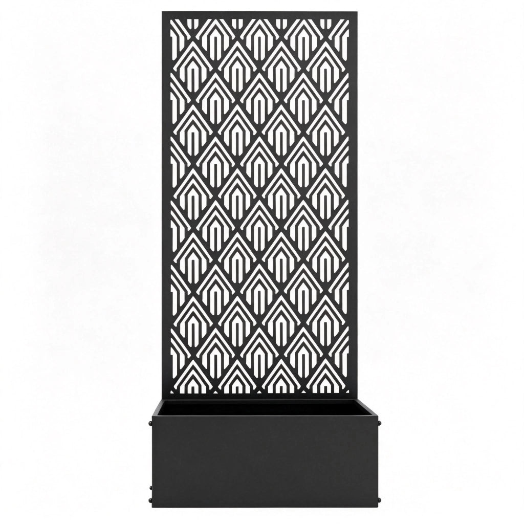 Fioriera rialzata da giardino con grigliato; drenaggio e vasca profonda in metallo 45 × 21.5 × 110 cm
