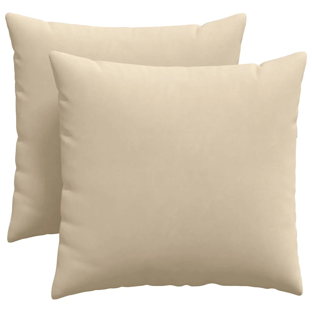 Cuscini da Divano 2 pcs Crema 45 x 45 cm Tessuto 42013944