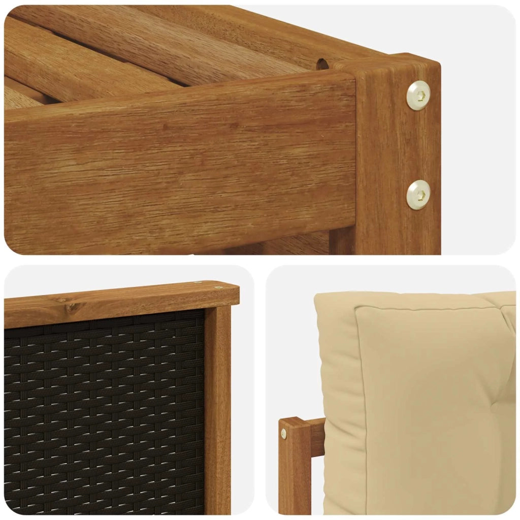 Set di divani da esterno 7 pz Naturale e Beige 3383586