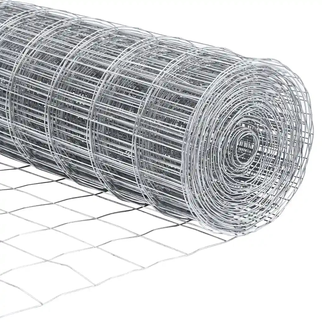 Recinzione con Posto Argento 1,4 x 10 m Acciaio e PVC 3350480