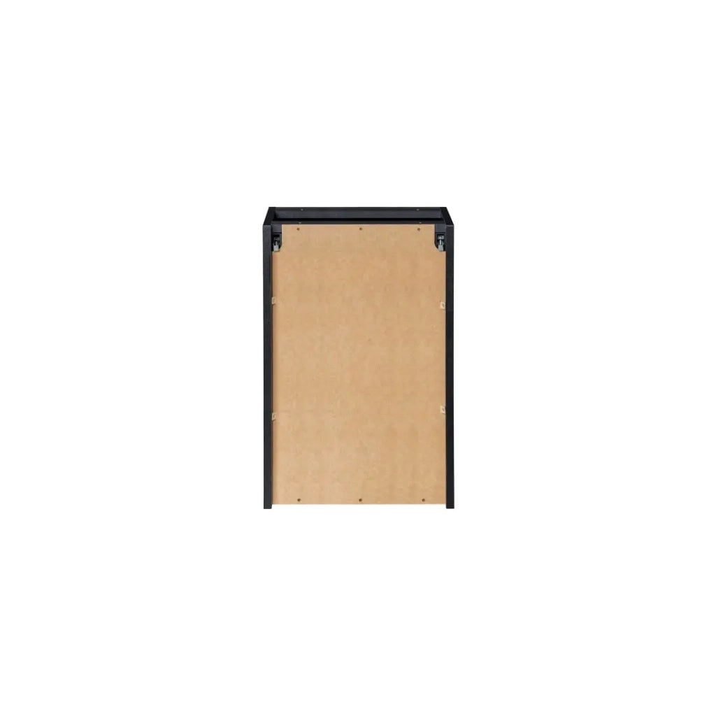 Mobile da bagno VANO - Cesto per la biancheria integrato - Nero opaco - L40 × P39 × H57 cm - Da appendere