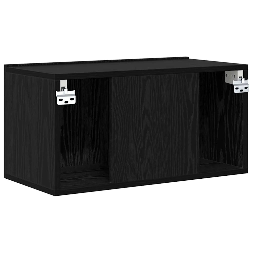 Set mobile TV 2 pz | Armadietto TV | Mobile Porta TV Nero 60 x 30 x 30 cm Legno multistrato