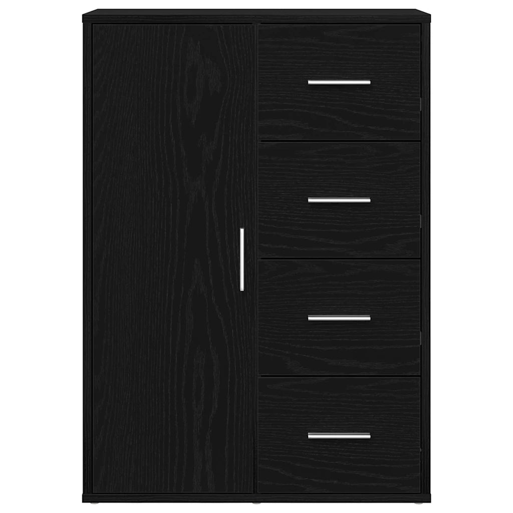Credenza | Madia | Buffet da pranzo | Armadio da pranzo Rovere Nero 60 x 31 x 84 cm Legno multistrato