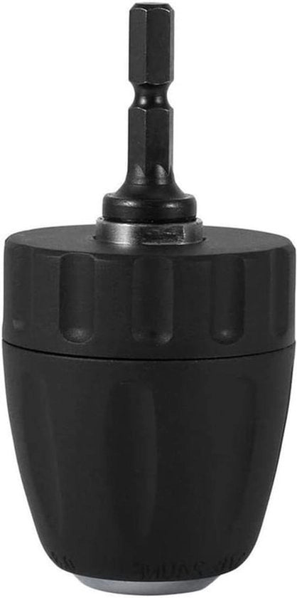 Adattatore per Trapano - Adattatore per Macchina da Trapano - Nero - 0,8-10mm - 1/4" Zeskantschacht - Adatto per Macchina da Trapano - Adattatore con Chuck 3/8-24unf.
