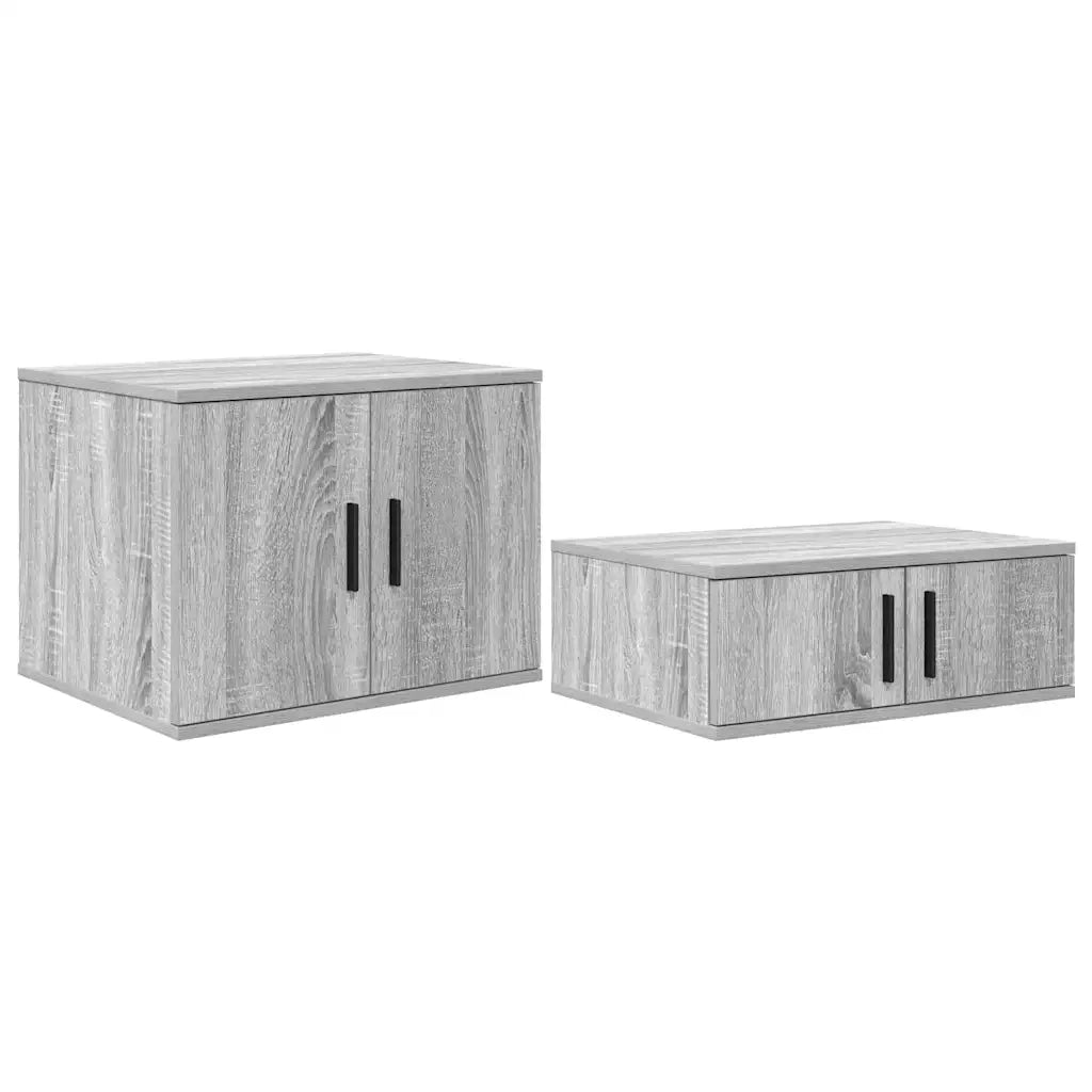 Armadio 2 pcs Grigio Sonoma 118 x 41 x 40 cm Legno multistrato 866664
