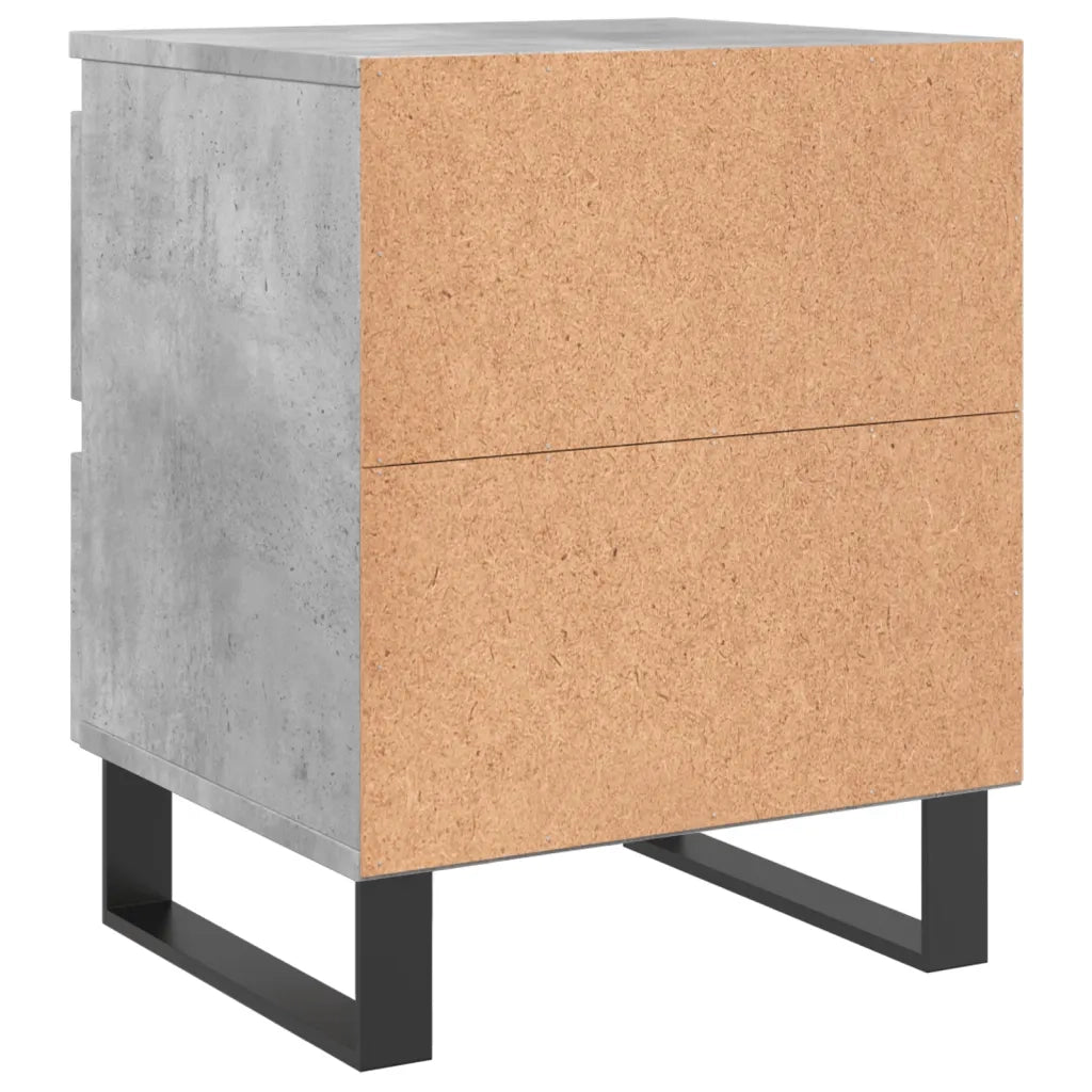 Comodino | Armadio da Notte | Mobiletto da notte Grigio Cemento 40x35x50 cm in Legno Multistrato