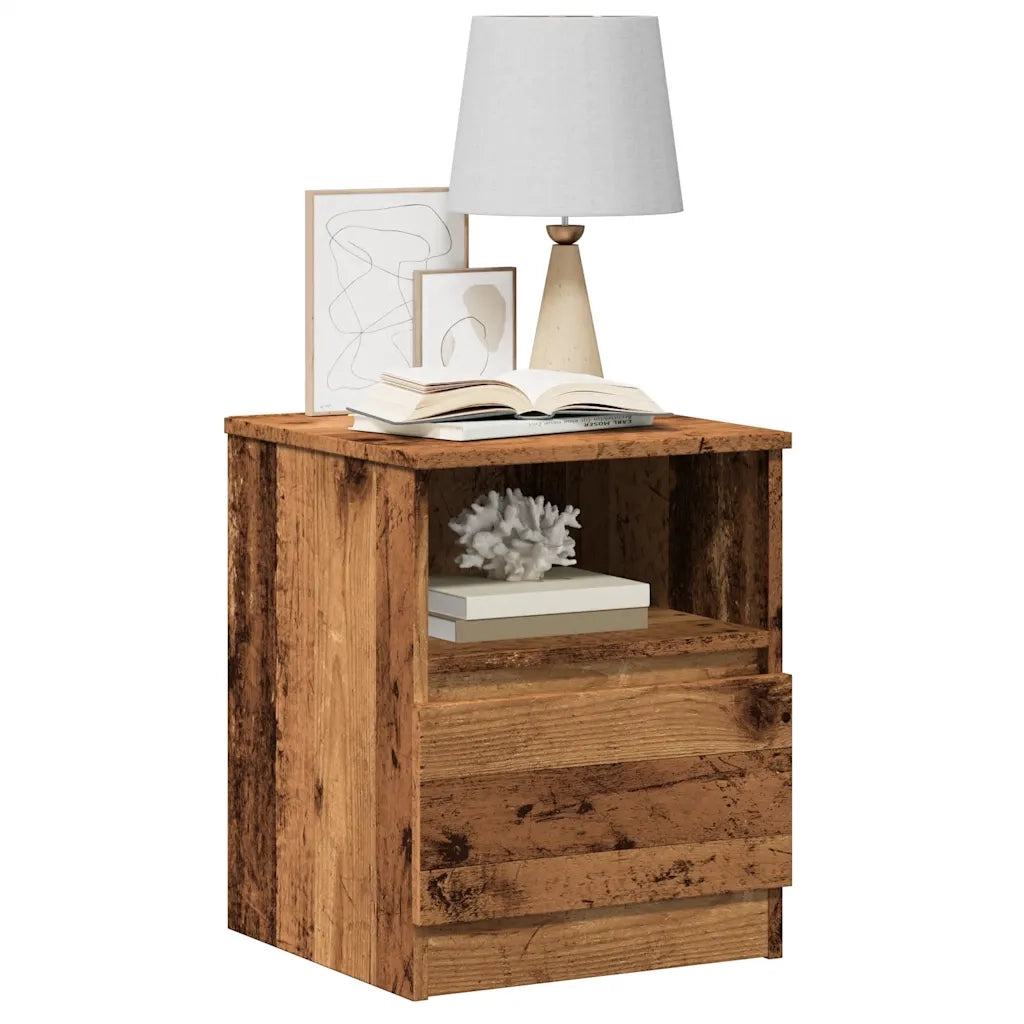 Comodino Legno Antico 40x40x50 cm in Legno Multistrato 856498