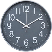 Orologio da Parete, 12", Silenzioso, Moderno, non Toccamelo, con Batterie, per Ufficio, Casa, Bagno, Cucina, Camera, Scuola, Salotto, Grigio